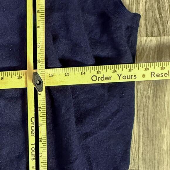 J.CREW 100% Merino Wool V-Neck Sweater Vest Navy Classic Preppy - Picture 4 of 5